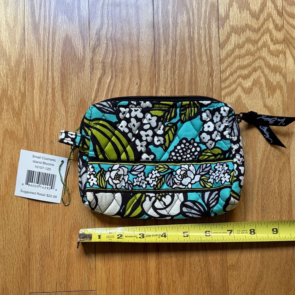 Vera Bradley Quilted Cosmetic Pouch in Island Blooms